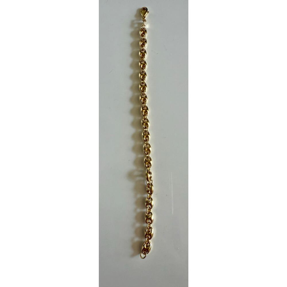 Puffy Gold-Plated Bracelet – Chic Designer-Inspired Style – 7.5″ - NEW